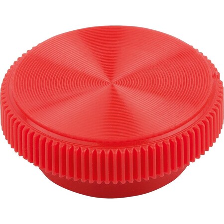 Kipp Knurled Knob With Hexagon Socket For=M08, D1=26 H=10, Thermoplastic Red K0680.0806